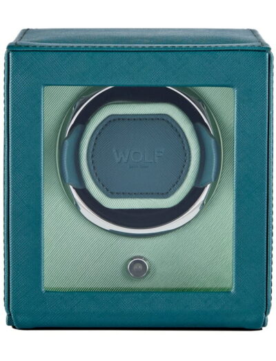 Wolf single watch winder with recycled Saffiano vegan leather