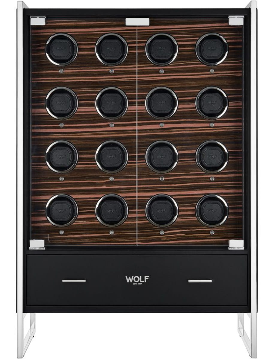 Roadster 16 Piece Watch Winder Cabinet