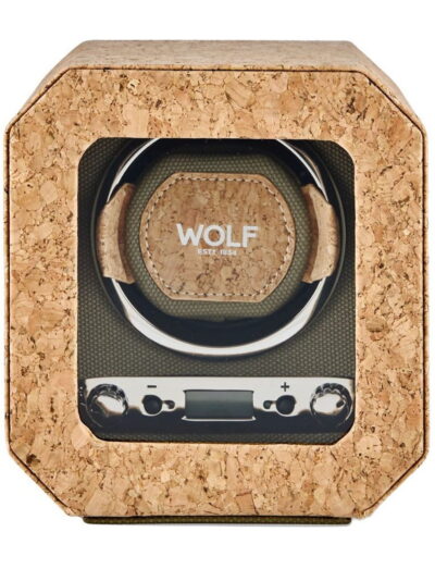 Wolf single watch winder with cork material
